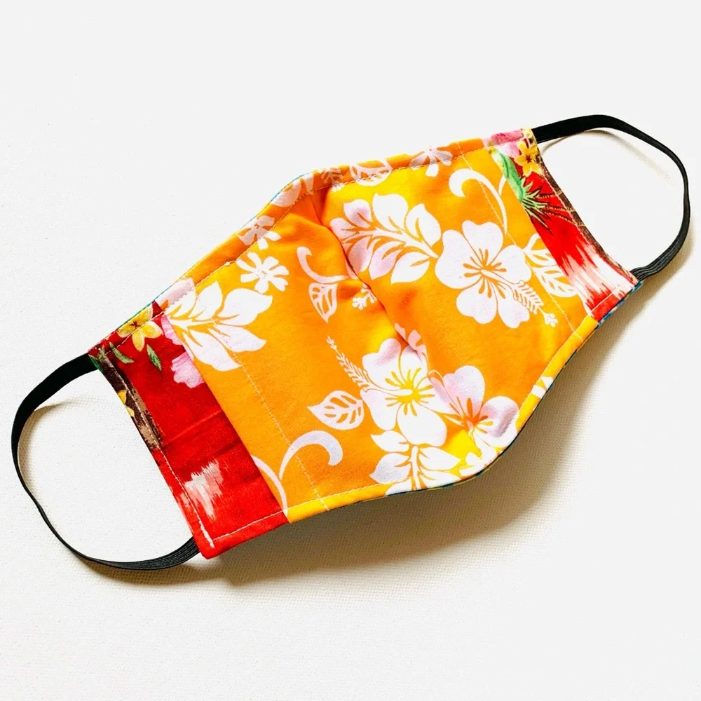 NEW Handmade Batik Hibiscus Dream Print Face Mask